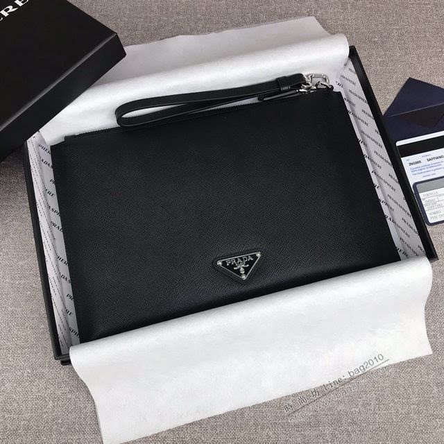 prada手包 普拉達十字紋牛皮手拿包 2NG005 PRADA限量版最新摩登態度系列手包  pyd2263